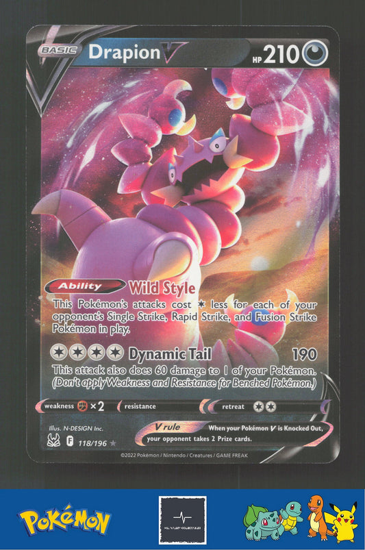 2022 Pokemon Lost Origin 118/196 Drapion V
