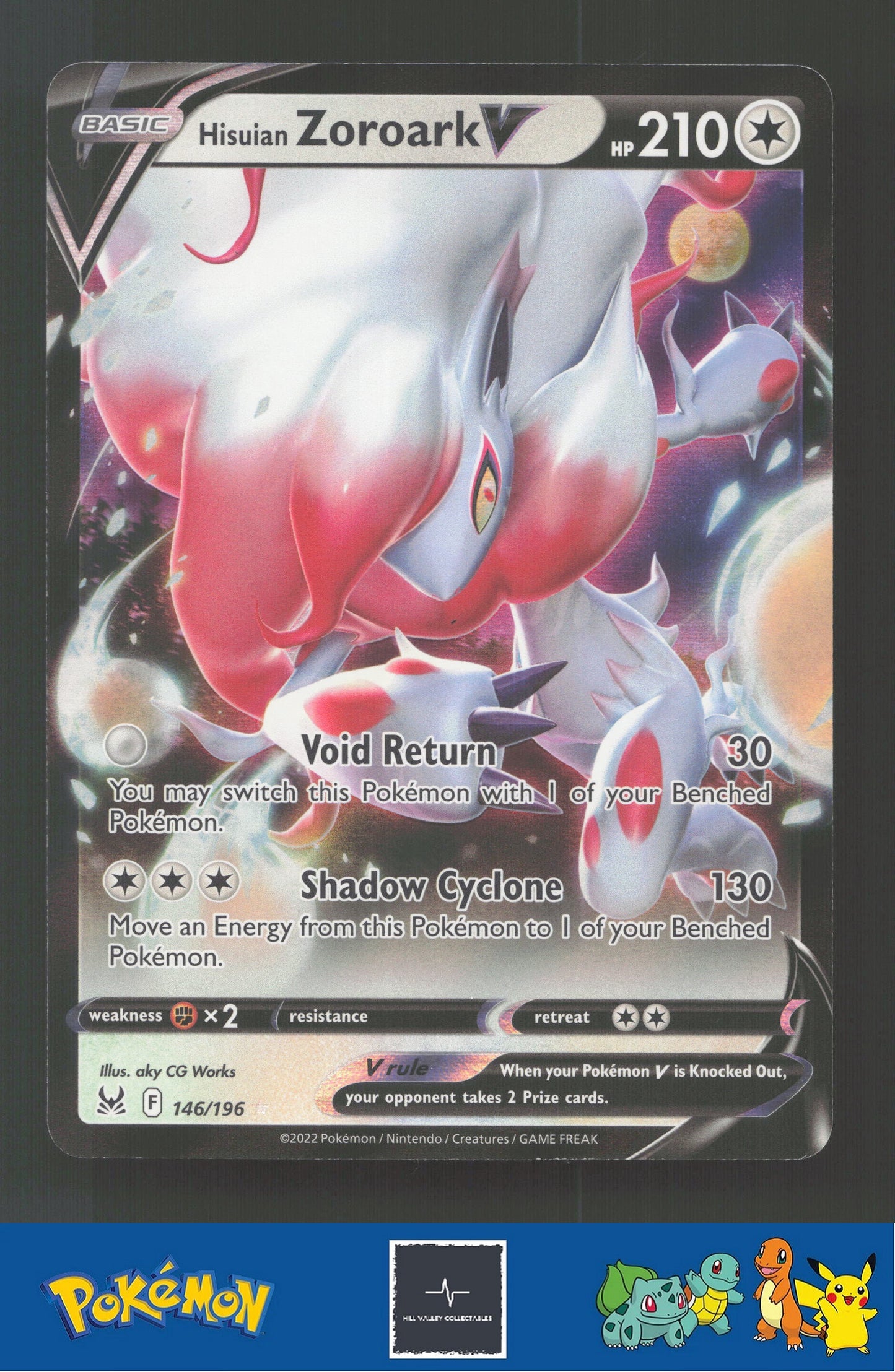 2022 Pokemon Lost Origin 146/196 Hisuian Zoroark V