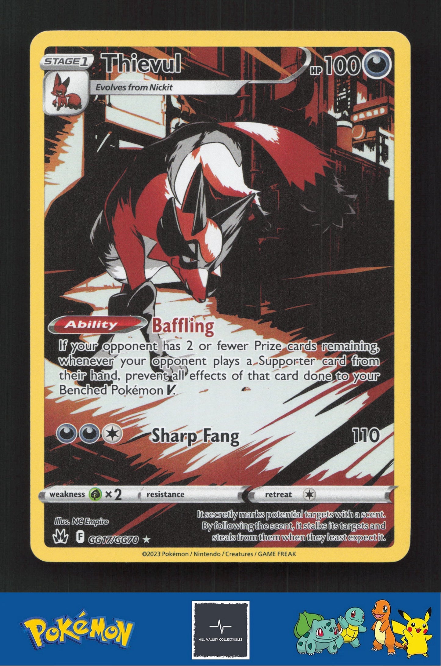 2023 Pokemon SWSH Crown Zenith GG17/GG70 Thievul