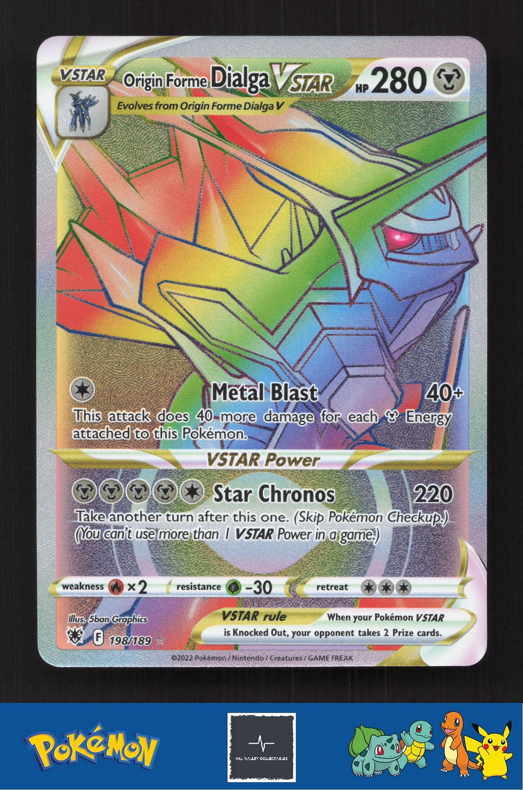 2022 Pokemon SWSH Astral Radiance 198/189 Origin Forme Dialga Vstar