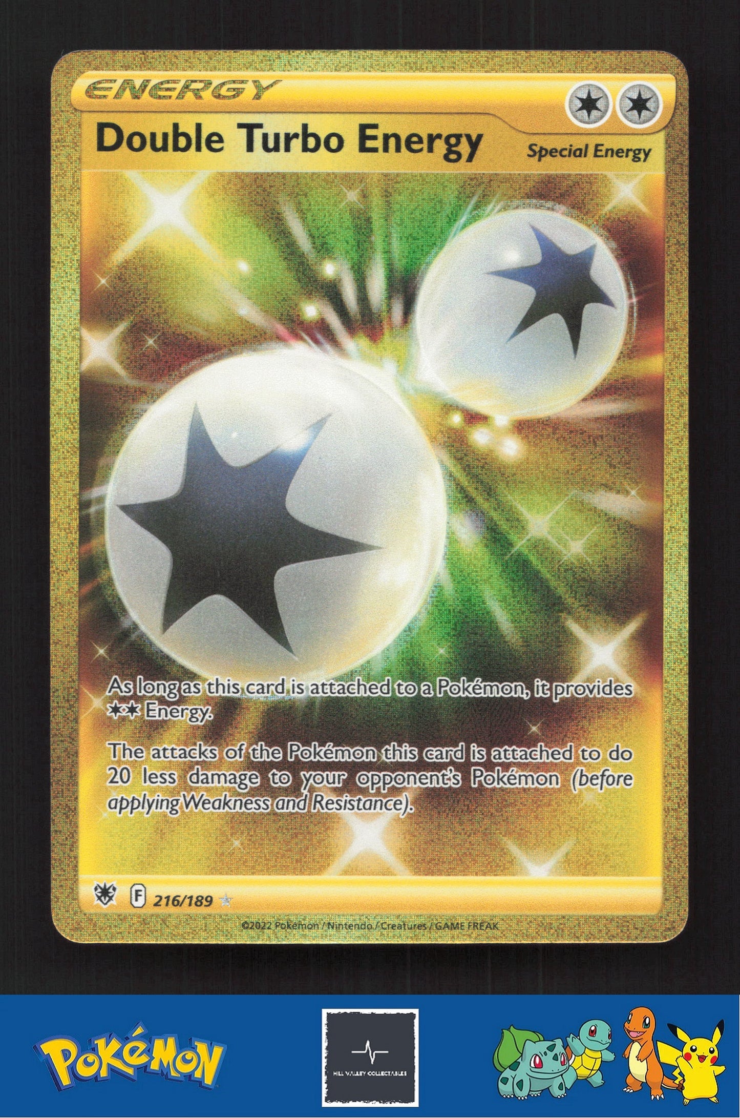 2022 Pokemon SWSH Astral Radiance 216/189 Double Turbo Energy