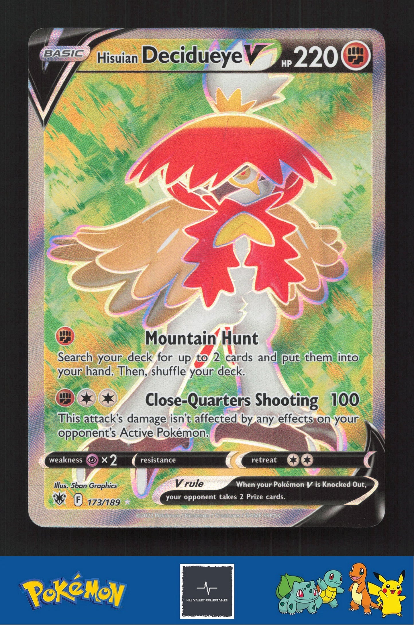 2022 Pokemon SWSH Astral Radiance 173/189 Hisuian Decidueye V