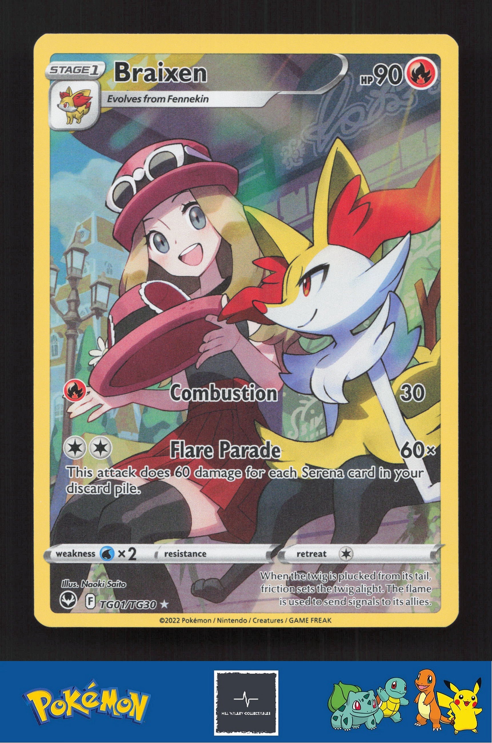 2020 Pokemon SWSH Silver Tempest TG01/TG30 Braixen