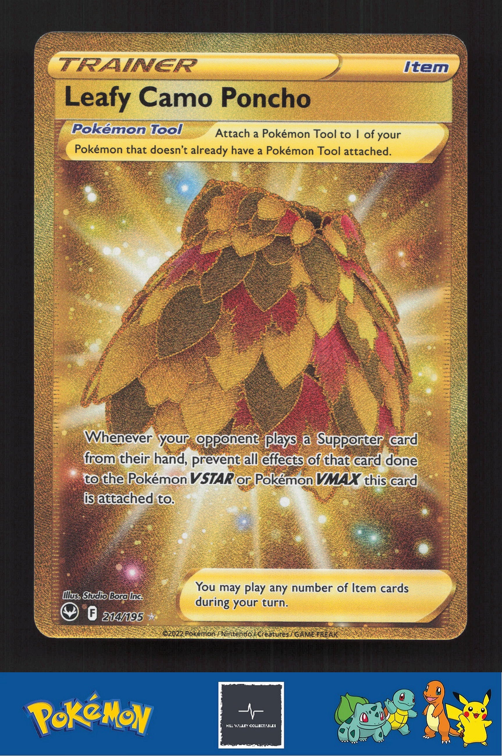 2020 Pokemon SWSH Silver Tempest 214/195 Leafy Camo Poncho