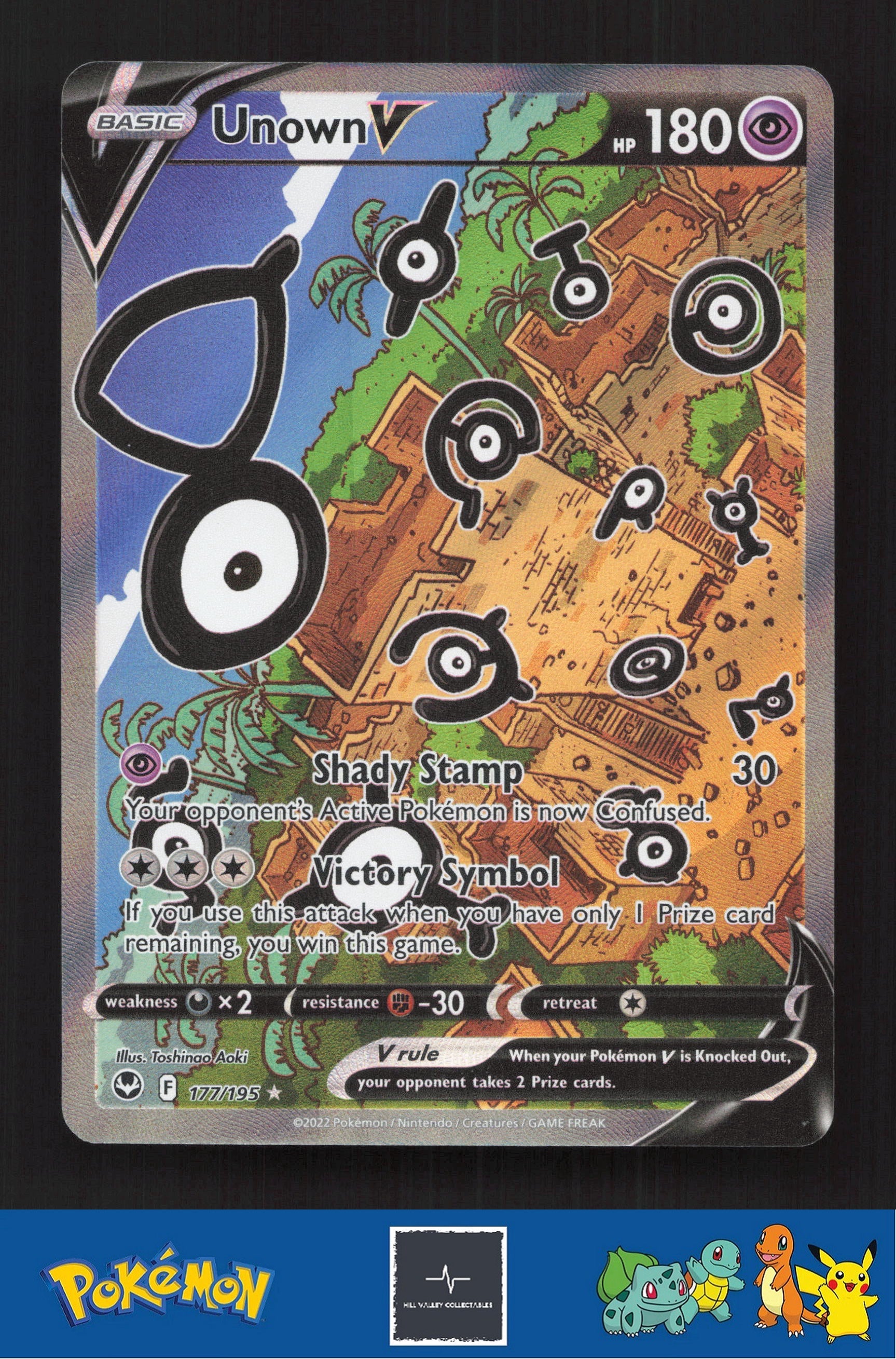 2020 Pokemon SWSH Silver Tempest 177/195 Unown V