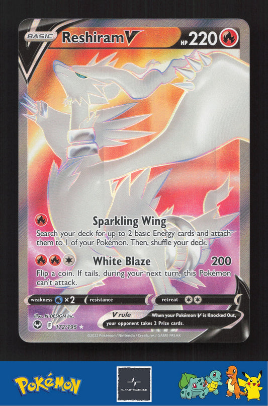 2020 Pokemon SWSH Silver Tempest 172/195 Reshiram V