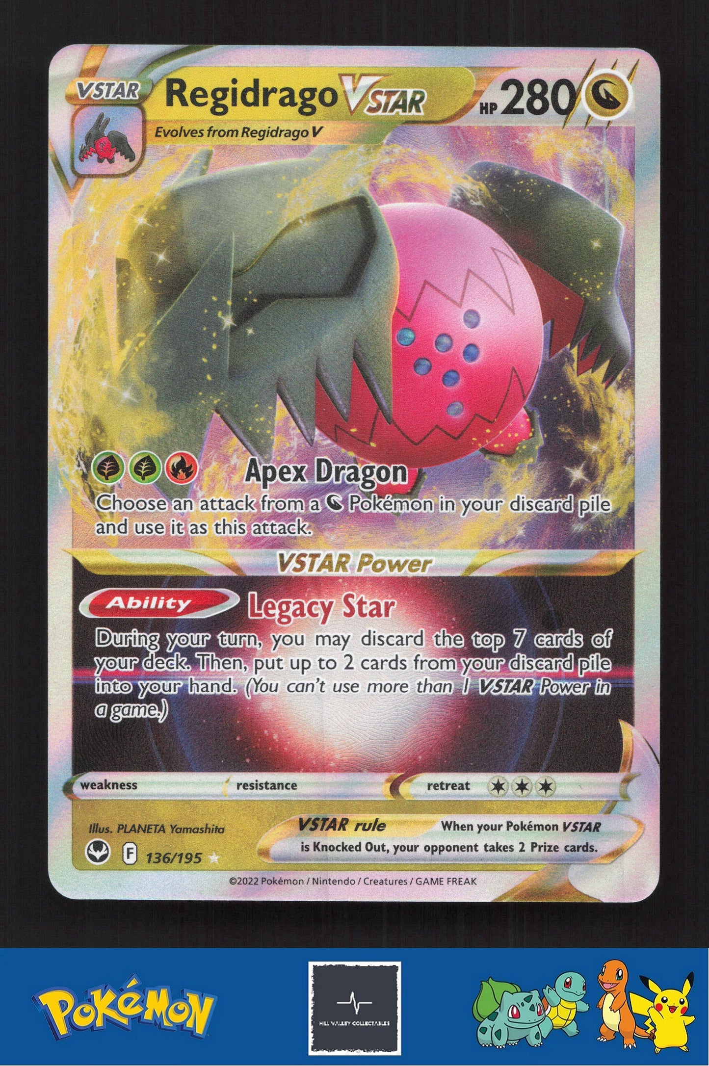 2020 Pokemon SWSH Silver Tempest 136/195 Regidrago Vstar