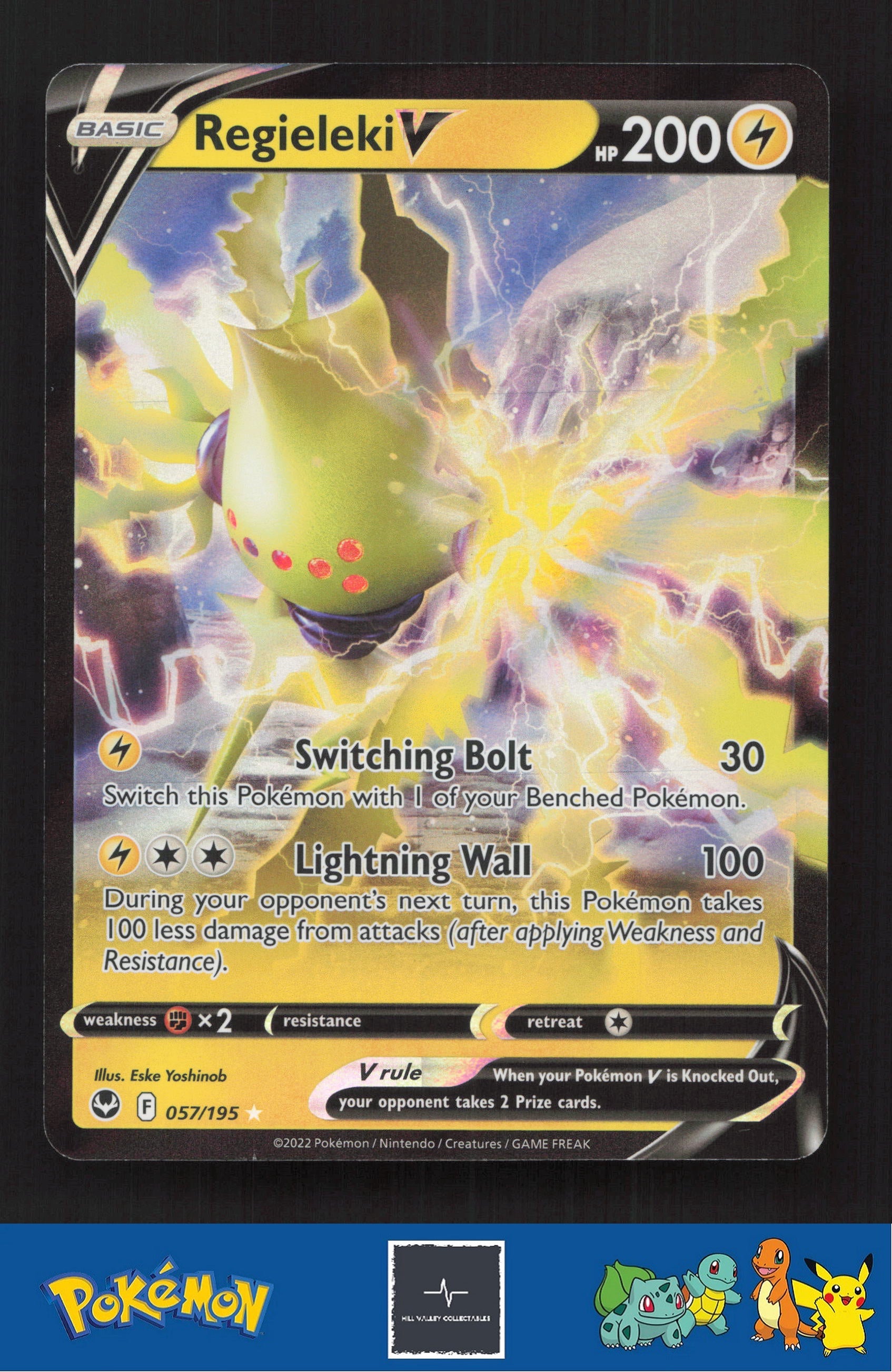 2020 Pokemon SWSH Silver Tempest 057/195 Regieleki V