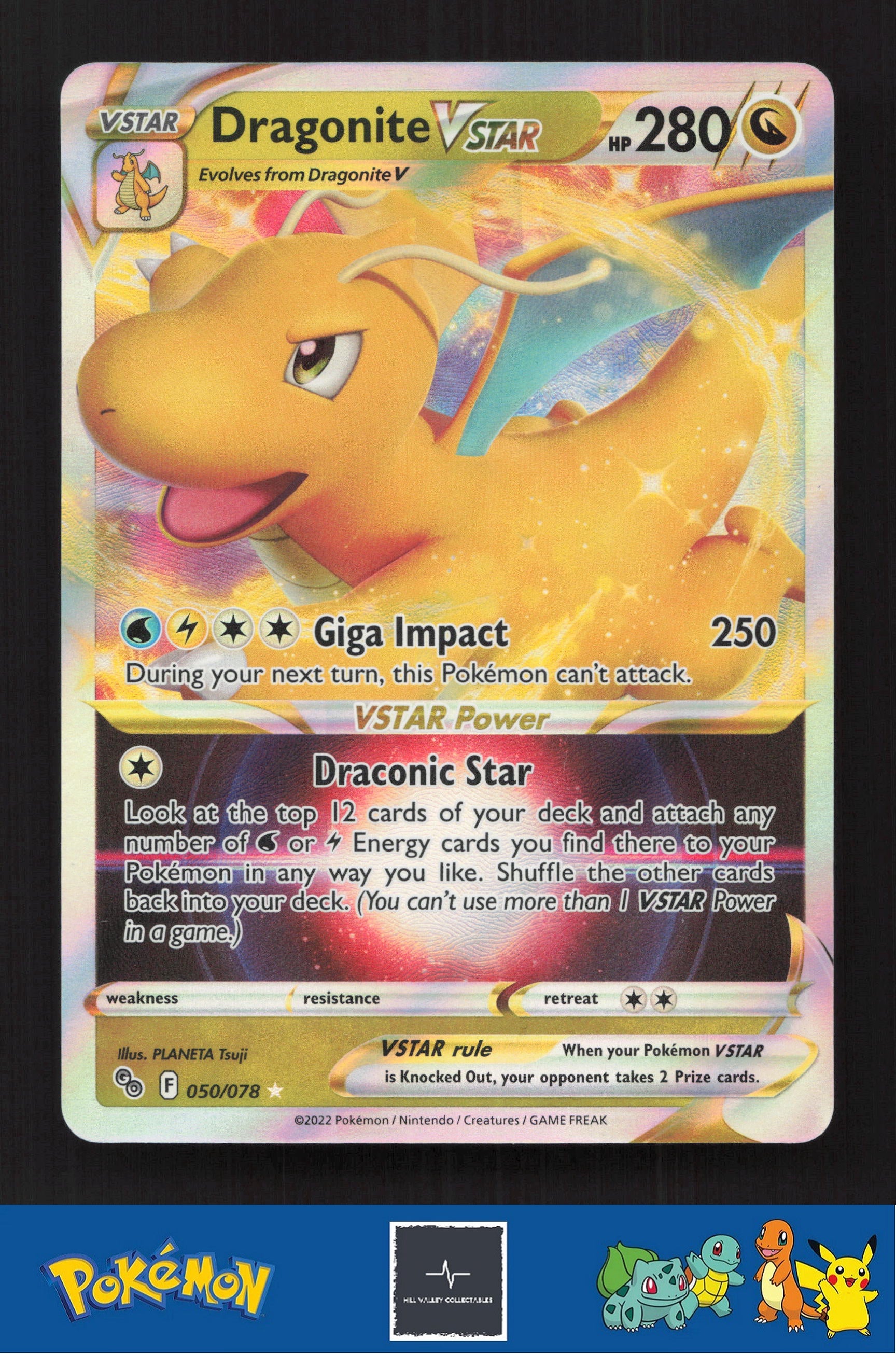 2022 Pokemon SWSH Pokemon GO 050/078 Dragonite Vstar