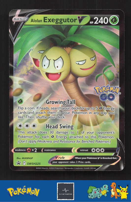 2022 Pokemon SWSH Pokemon GO SWSH225 Alolan Exeggutor V