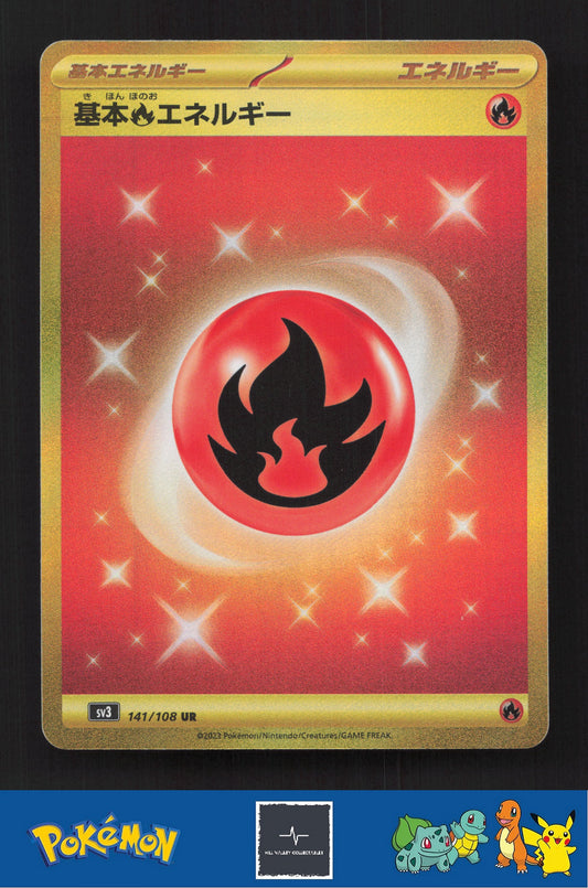 2023 Japanese Pokemon sv3 Ruler of the Black Flame 141/108 Basic Fire Energy