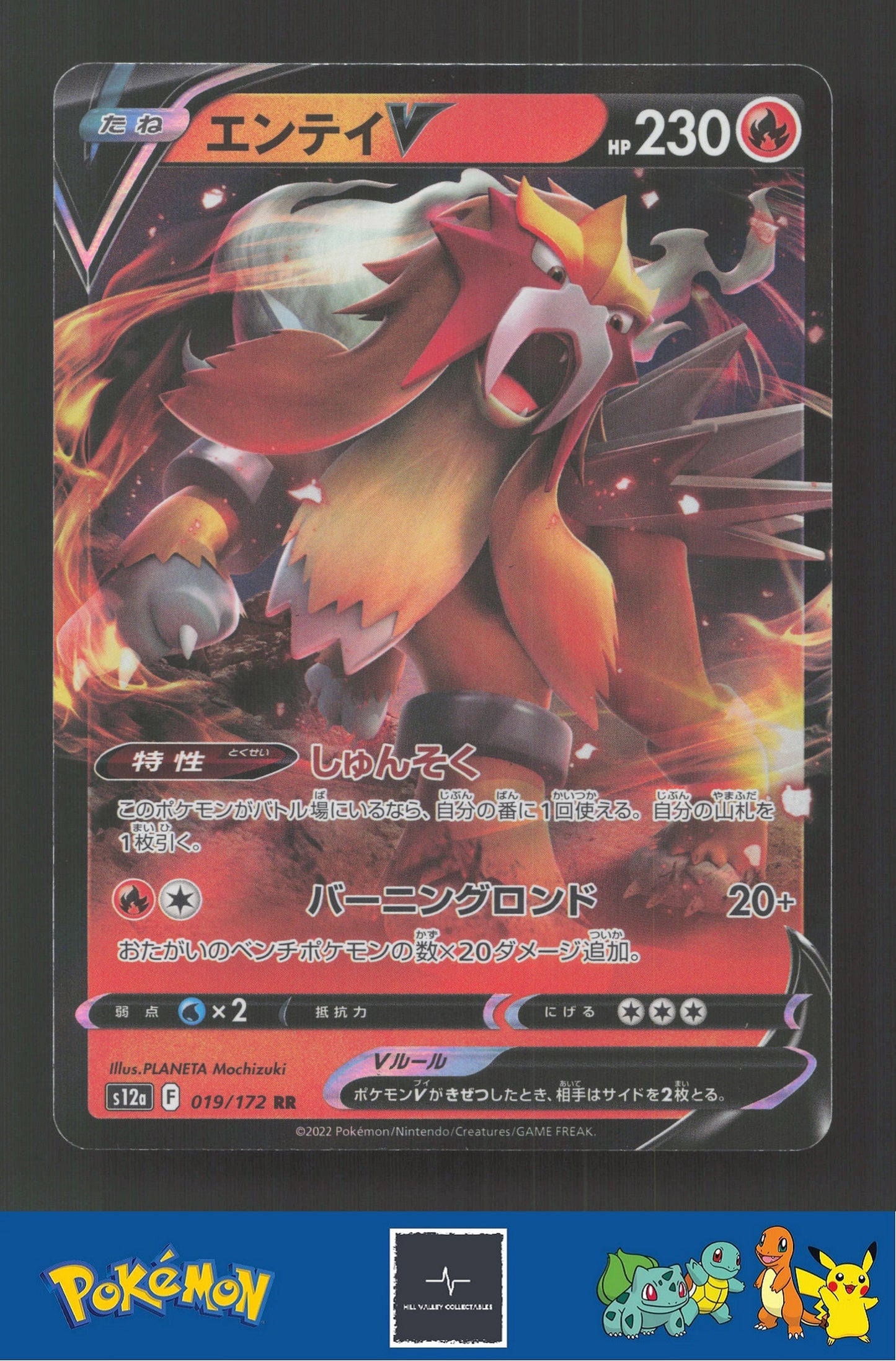 2022 Japanese Pokemon S12a Vstar Universe 019/172 Entei V