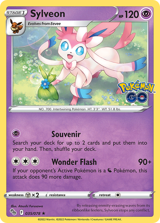 2022 Pokemon SWSH Pokemon Go 035/078 Sylveon Holo