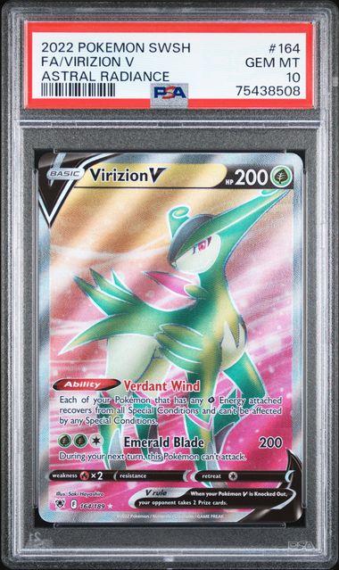 2022 Pokemon SWSH Astral Radiance 164/189 Virizon V PSA 10