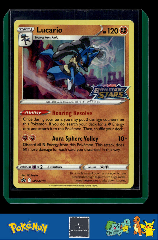 2021 Pokemon SWSH Brilliant Stars Prerelease SWSH186 Lucario