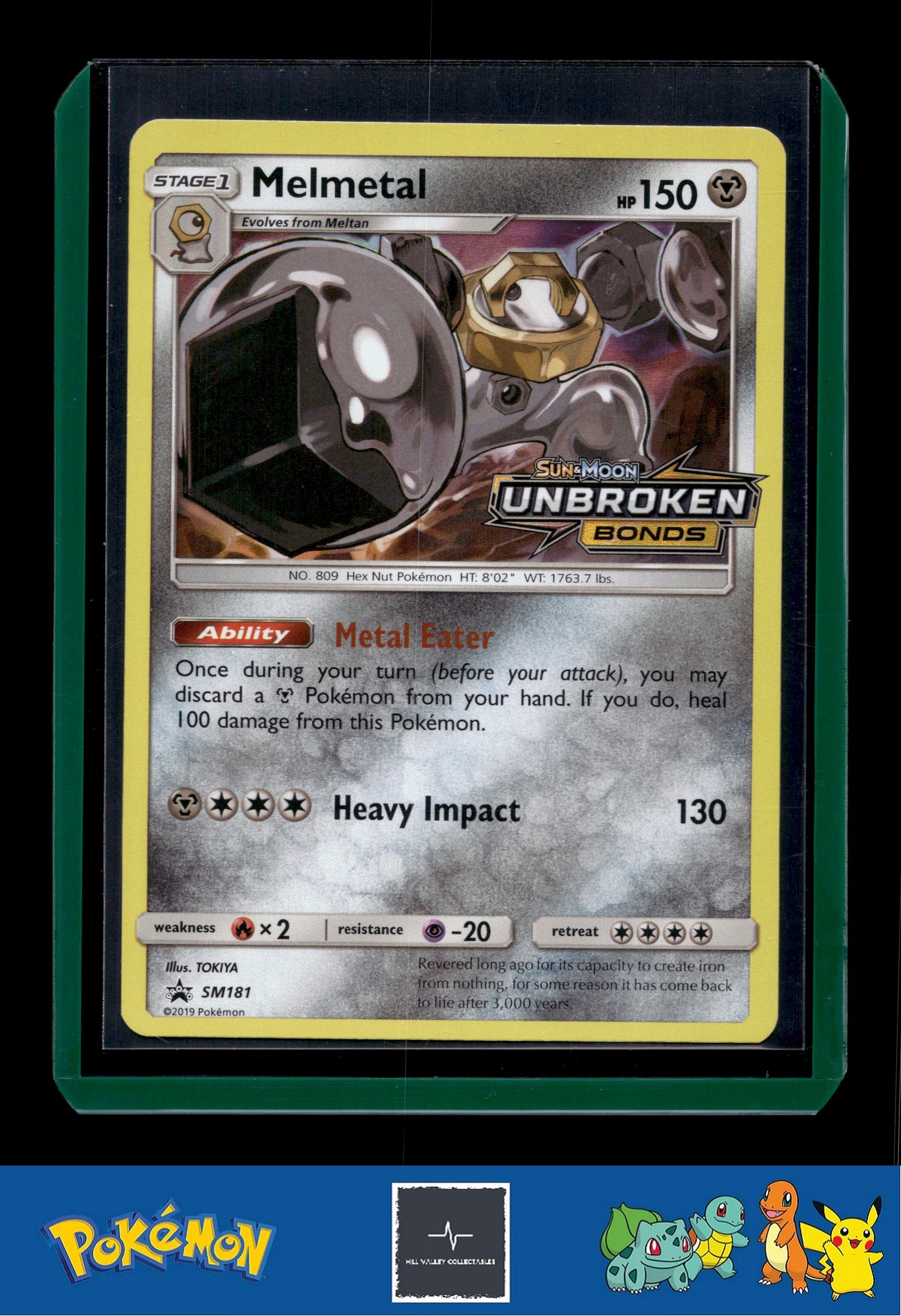 2019 Pokemon SM Unbroken Bonds Promo SM181 Melmetal (Prerelease)