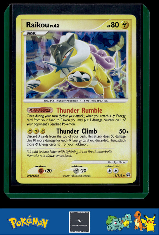 2007 Pokemon DP Secret Wonders Deck Cracked Ice 016/132 Raikou