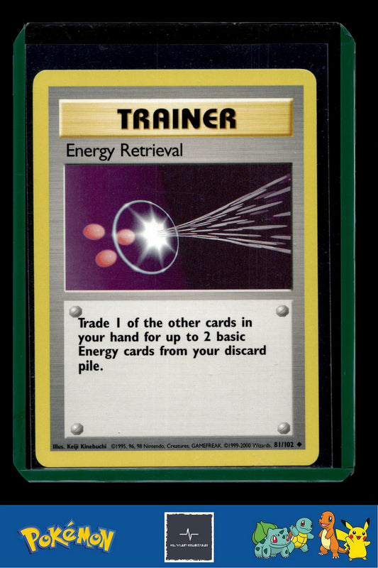 1999-2000 Pokemon 4th Print UK Base Set 81/102 Energy Retrieval