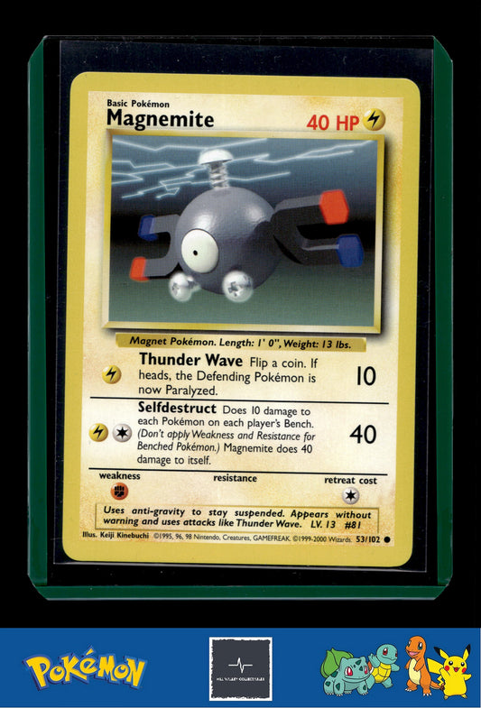 1999-2000 Pokemon 4th Print UK Base Set 53/102 Magnemite