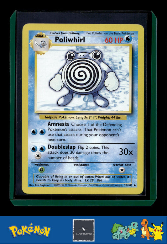 1999-2000 Pokemon 4th Print UK Base Set 38/102 Poliwhirl