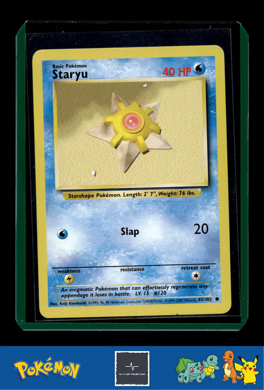 1999-2000 Pokemon 4th Print UK Base Set 65/102 Staryu