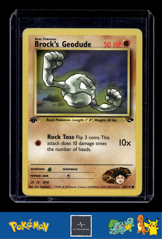 Pokemon Gym Challenge 068/132 Brock's Geodude 1st Ed