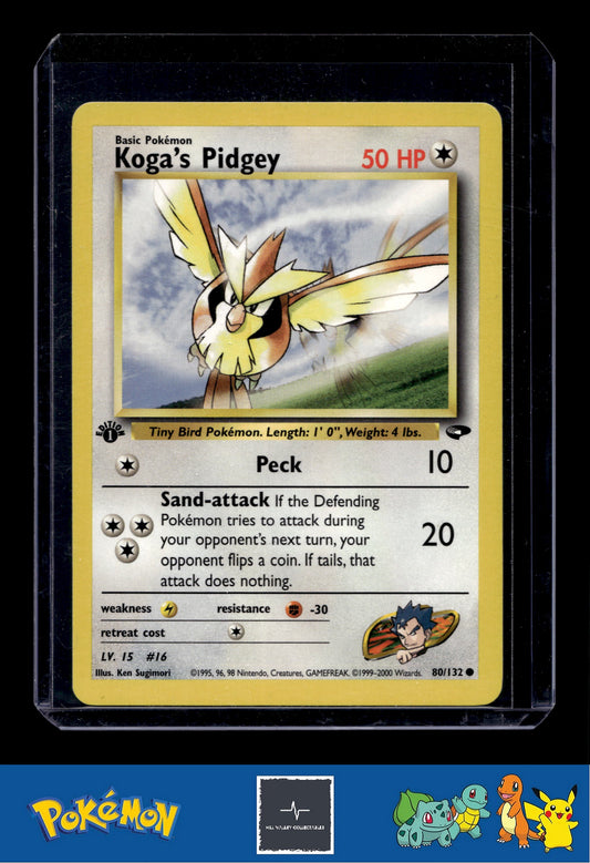 Pokemon Gym Challenge 080/132 Koga's Pidgey 1st Ed