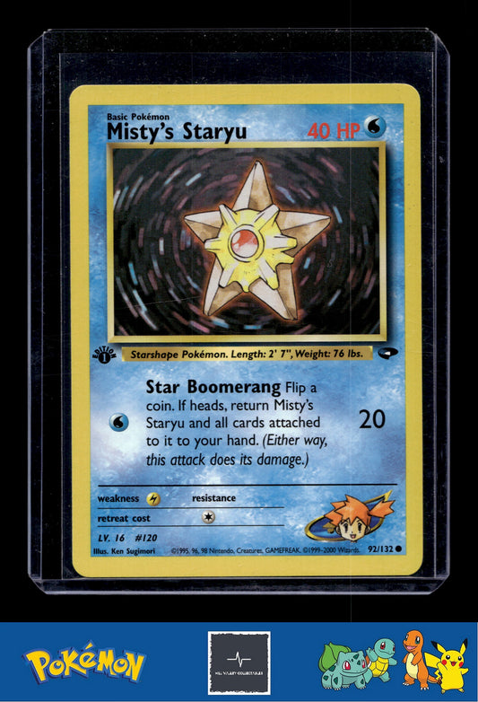 Pokemon Gym Challenge 092/132 Misty's Staryu 1st Ed