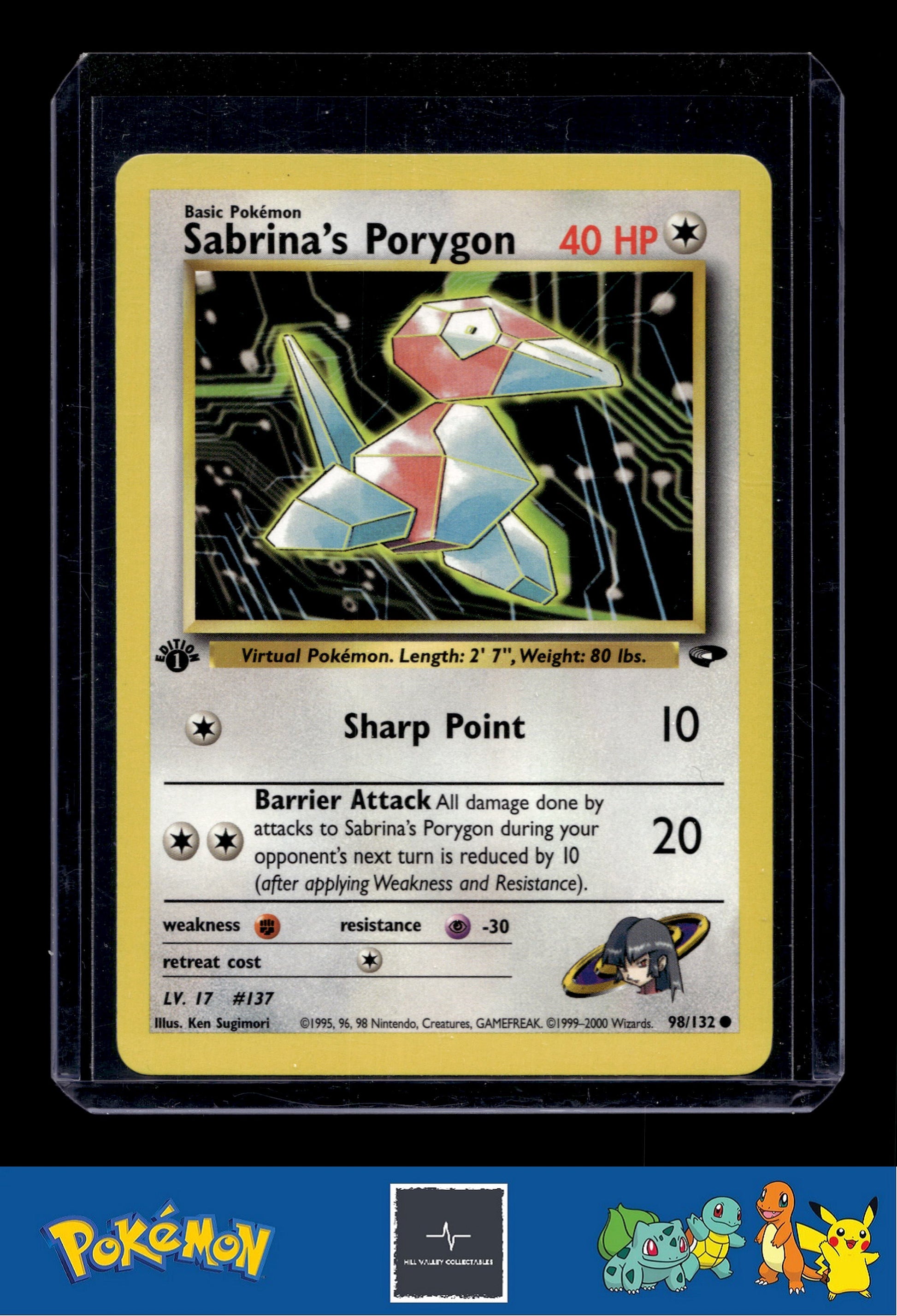 Pokemon Gym Challenge 098/132 Sabrina's Porygon 1st Ed