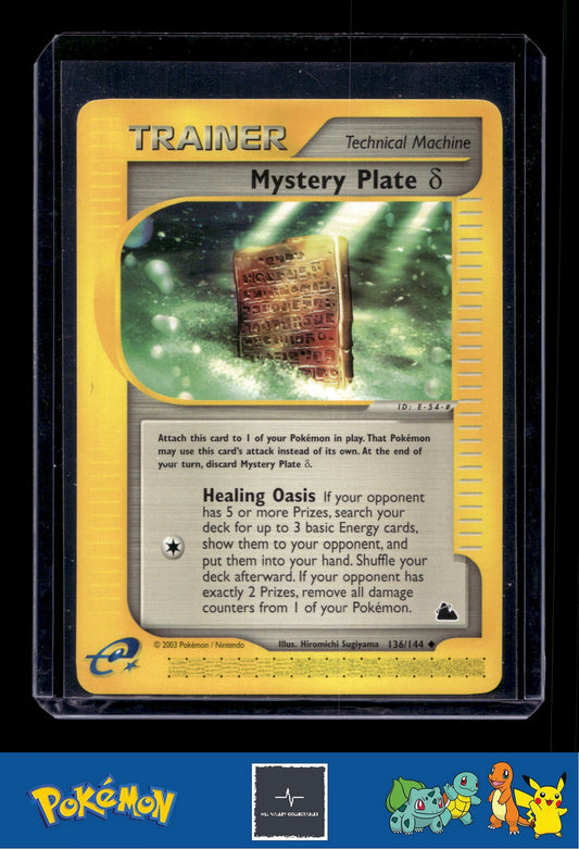 Pokemon Skyridge 136/144 Mystery Plate Delta