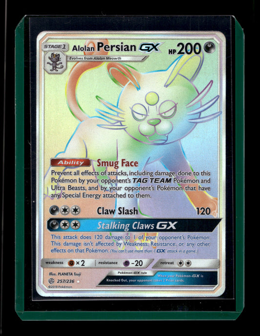 2019 Pokemon SM Cosmic Eclipse 257/236 Alolan Persian GX