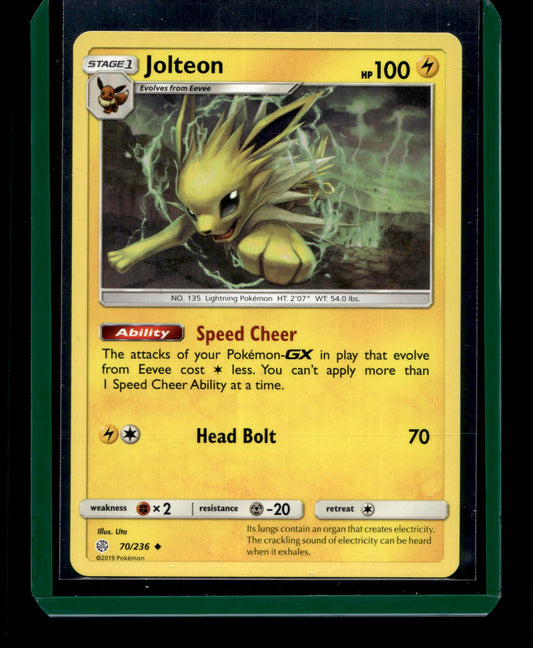 2019 Pokemon SM Cosmic Eclipse 70/236 Jolteon