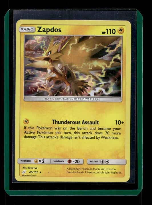 2019 SM Team Up 40/181 Zapdos Holo