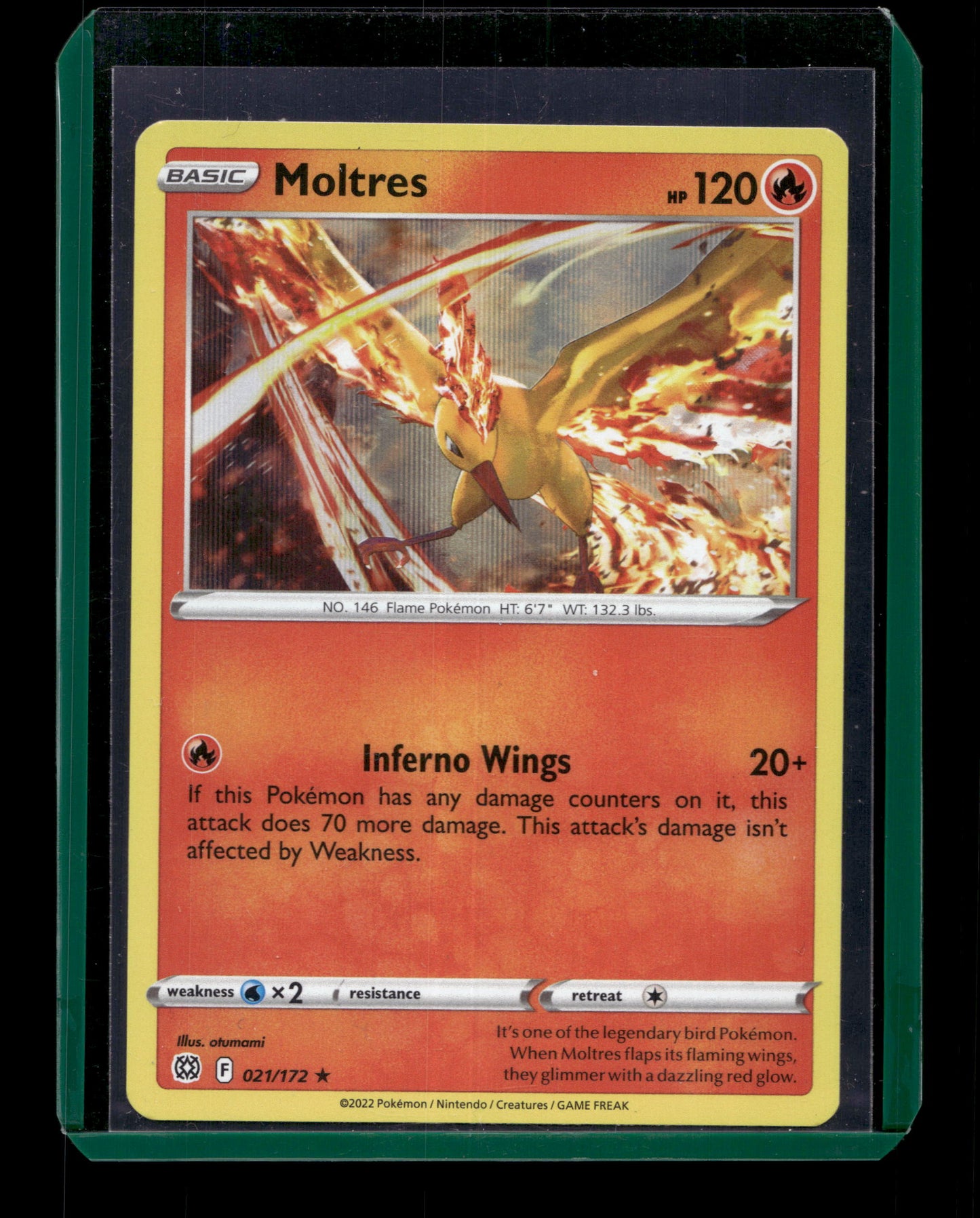 2021 Pokemon SWSH Brilliant Stars 021/172 Moltres Holo