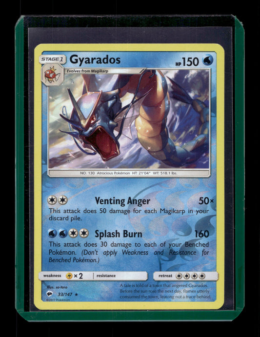 2017 Pokemon SM Burning Shadows 33/147 Gyarados Reverse