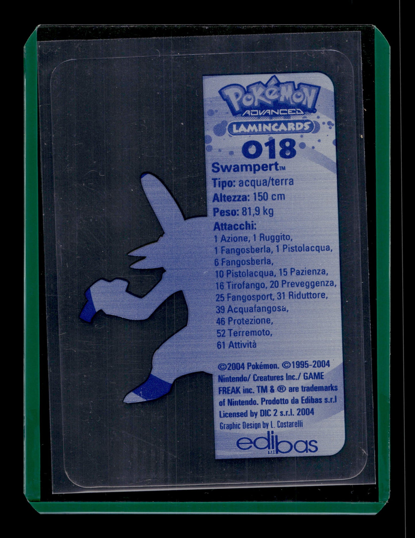 2004 Pokemon Advanced Lamincards 018 Swampert