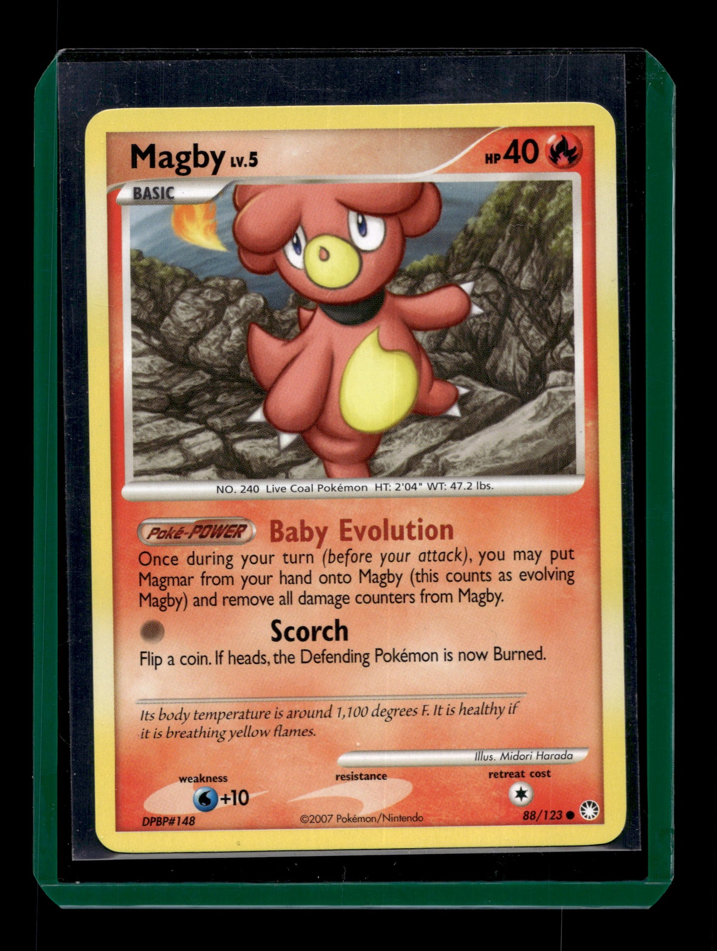 2007 Pokemon DP Mysterious Treasures DPBP#148 88/123 Magby