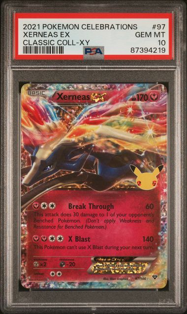 2021 Pokemon Celebrations Classic Collection 97/146 Xerneas EX PSA 10