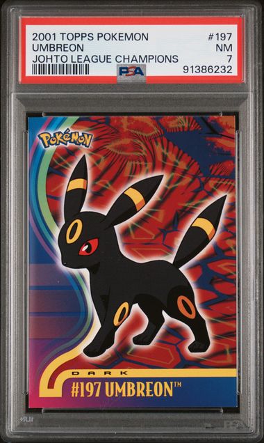 2001 Topps Pokemon Johto League Champions 197 Umbreon PSA 7