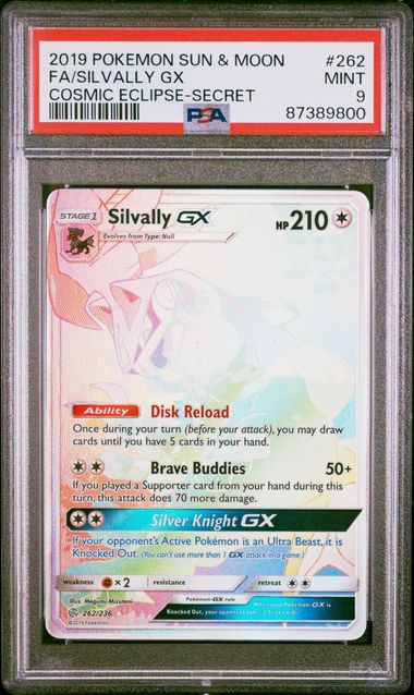 2019 Pokemon SM Cosmic Eclipse 262/236 Silvally GX PSA 9