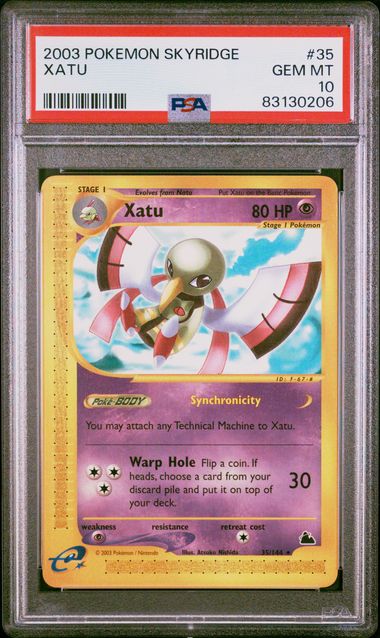 2003 Pokemon e-Series Skyridge 35/144 Xatu PSA 10