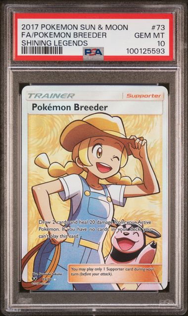 2017 Pokemon SM Shining Legends 73/73 Pokemon Breeder PSA 10