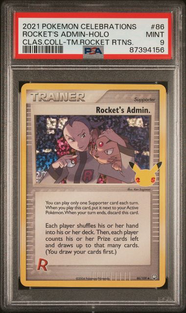 2021 Pokemon Celebrations Classic Collection 86/109 Rocket's Admin PSA 9