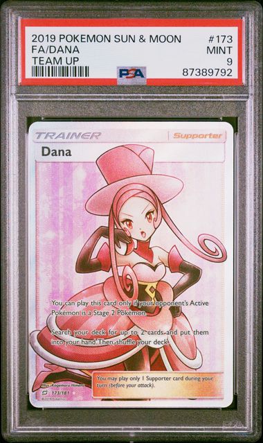 2019 Pokemon SM Team Up 173/181 Dana PSA 9