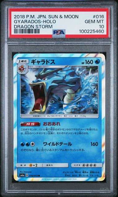 2018 Japanese Pokemon sm6a Dragon Storm 016/053 Gyarados Holo PSA 10