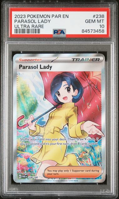 🐐 2024 Pokemon SV PARen Paradox Rift 238/182 Parasol Lady PSA 10