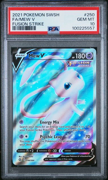 2021 Pokemon SWSH Fusion Strike 250/264 Mew V PSA 10